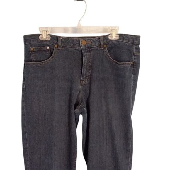 Chaps Size 12 Madden Straight Womens Jeans Dark Wash Denim - Picture 2 of 11